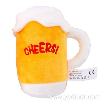 Strong Soft Plush Beer Water Bottle Pet Toys
